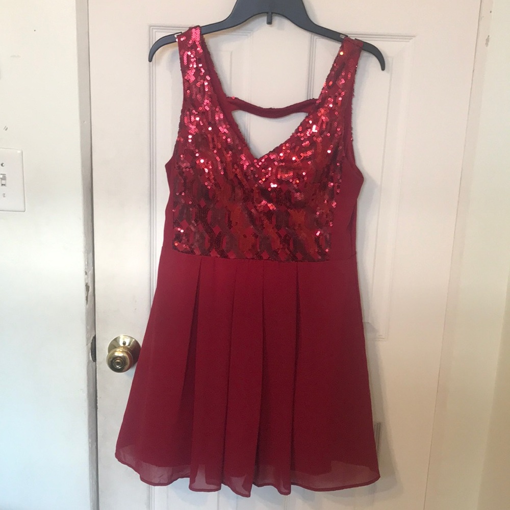 Red Sequence Party Dress (My Michelle)